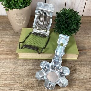 Vintage French Egg Poacher and Egg Slicer